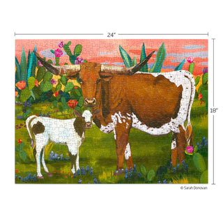 Longhorns | 500 Piece Jigsaw Puzzle