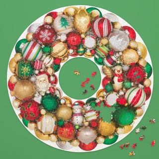 Holiday Ornament Wreath | 1,000 Piece Jigsaw Puzzle