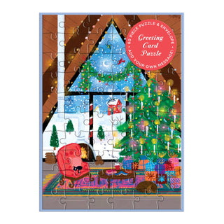 Joy Laforme Cozy Cabin | 60 Piece Greeting Card Jigsaw Puzzle