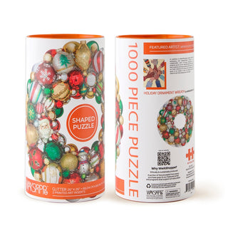 Holiday Ornament Wreath | 1,000 Piece Jigsaw Puzzle