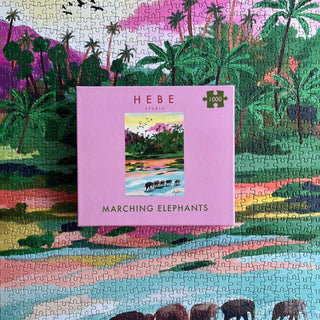 Marching Elephants | 1,000 Piece Jigsaw Puzzle