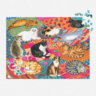 Lounging Cats | 1,000 Piece Jigsaw Puzzle