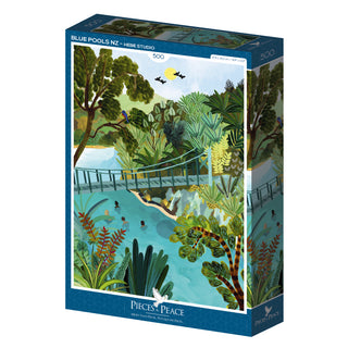 Blue Pools NZ | 500 Piece Jigsaw Puzzle