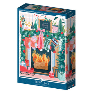 Christmas Fireplace | 500 Piece Jigsaw Puzzle