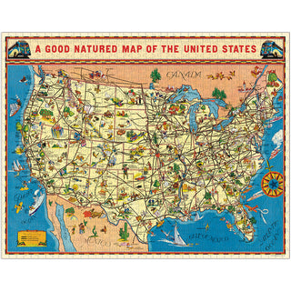 Map of the USA | 1,000 Piece Jigsaw Puzzle